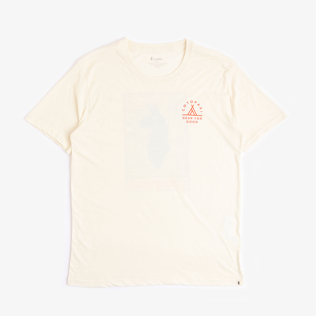 Cotopaxi Llama Map Organic T-Shirt, Bone, Detail Shot 2
