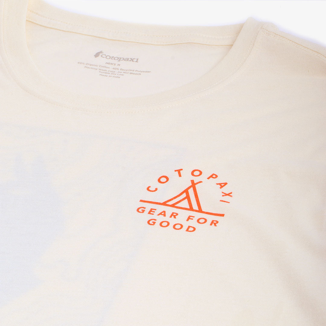 Cotopaxi Llama Map Organic T-Shirt, Bone, Detail Shot 3