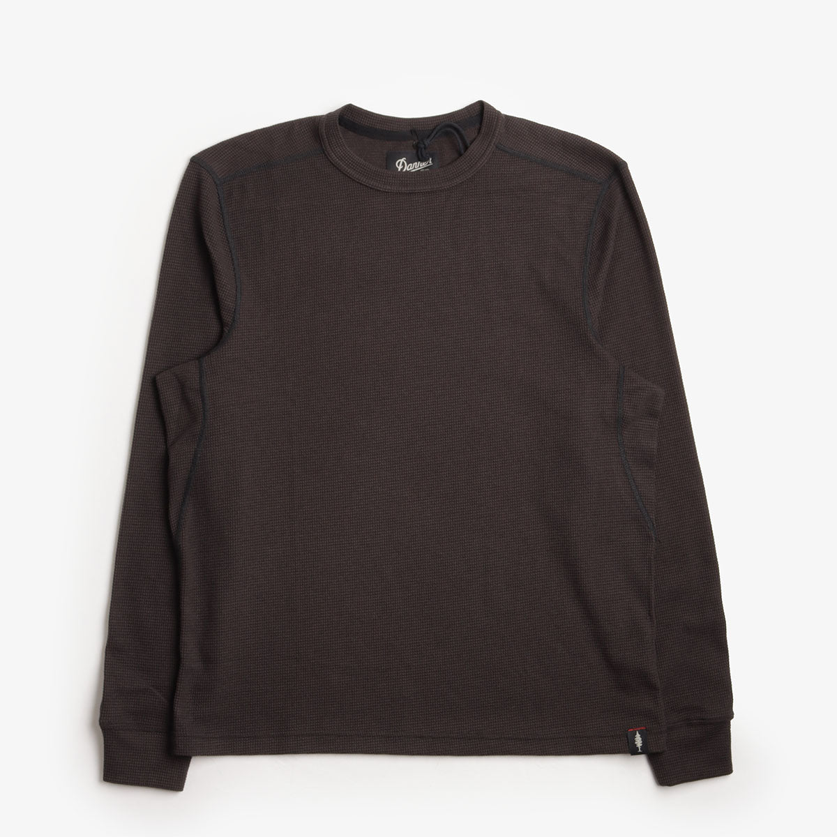 Danner Santiam Waffle Long Sleeve T-Shirt, Black, Detail Shot 1