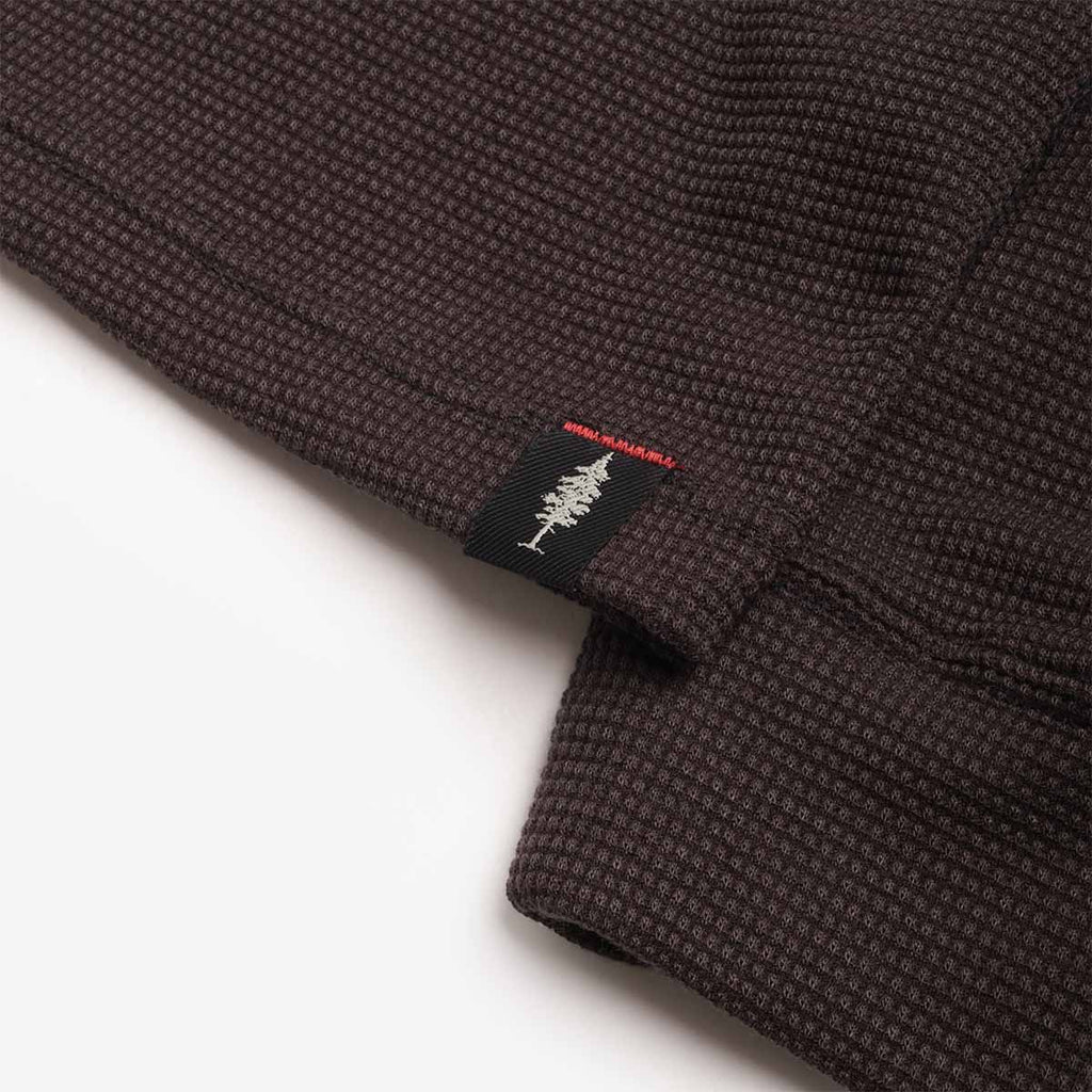 Danner Santiam Waffle Long Sleeve T-Shirt, Black, Detail Shot 4