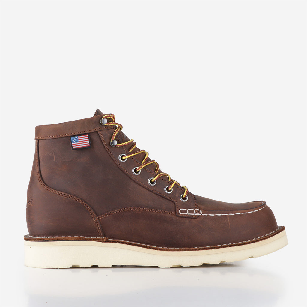 Danner Bull Run Moc Toe 6" Boots - D Standard Fit, Brown, Detail Shot 1