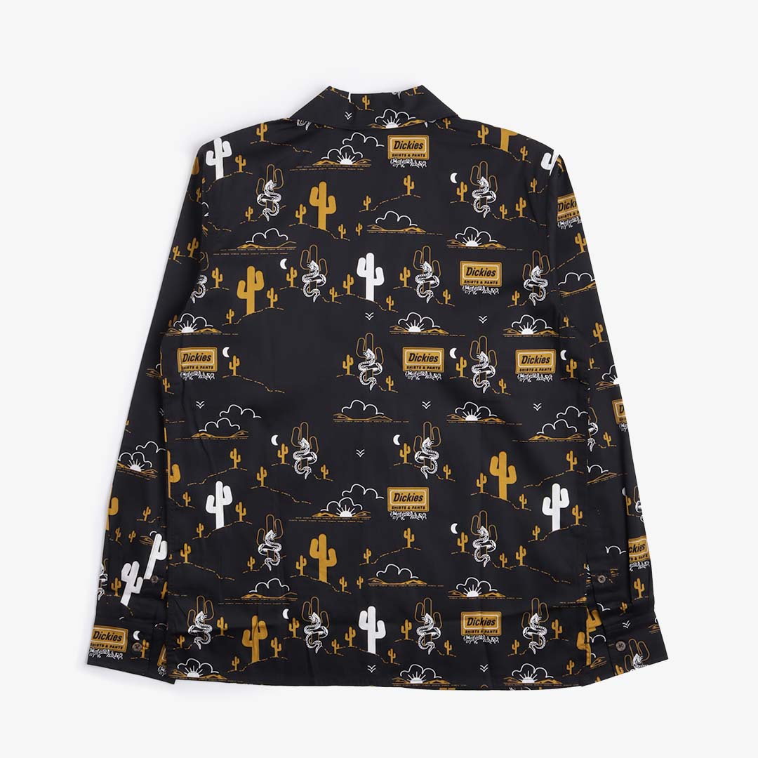 Dickies Bettles AOP Shirt, Black, Detail Shot 3