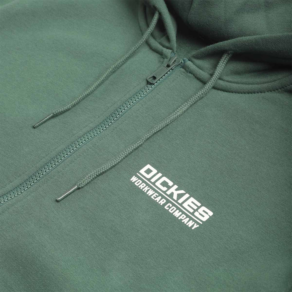 Dickies Bolivar Full Zip Hoodie, Pine Needle Green, Detail Shot 3