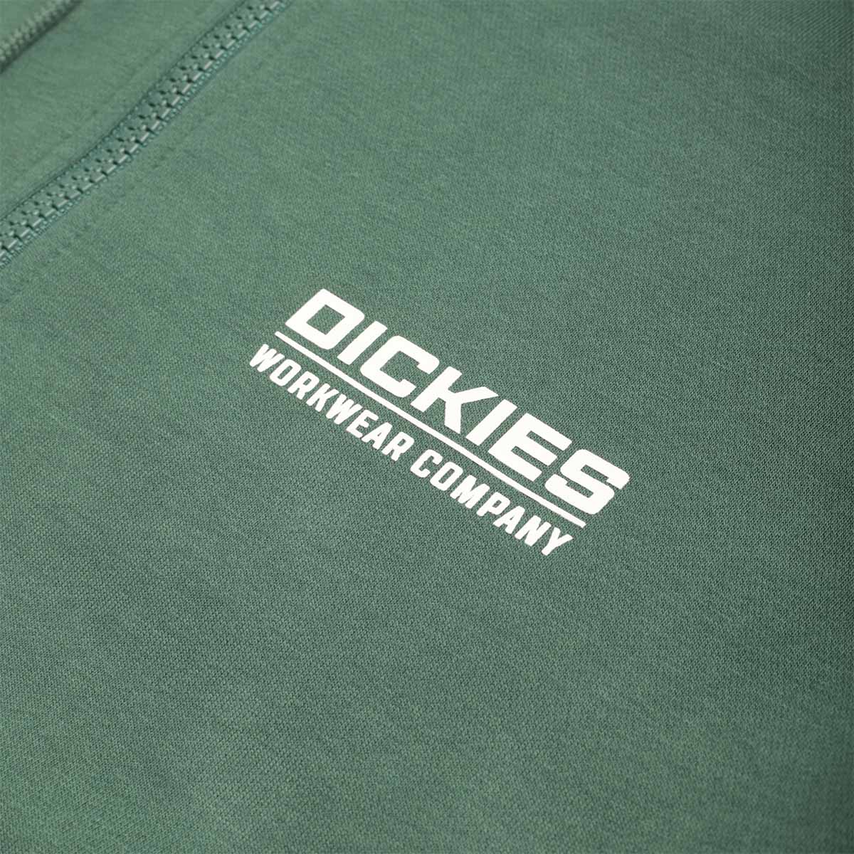 main Dickies Bolivar Full Zip Hoodie, Pine Needle Green, Detail Shot 4