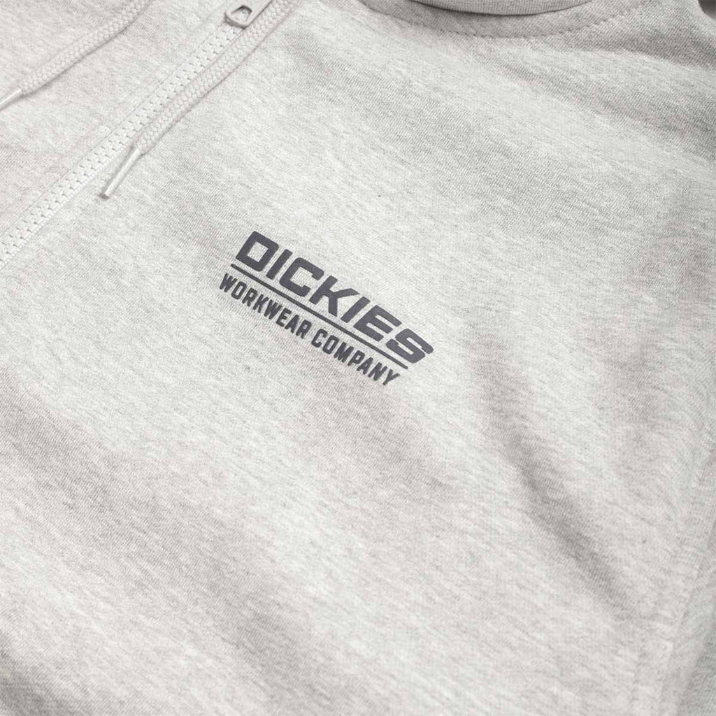 Dickies Bolivar Full Zip Hoodie, Grey Melange, Detail Shot 3