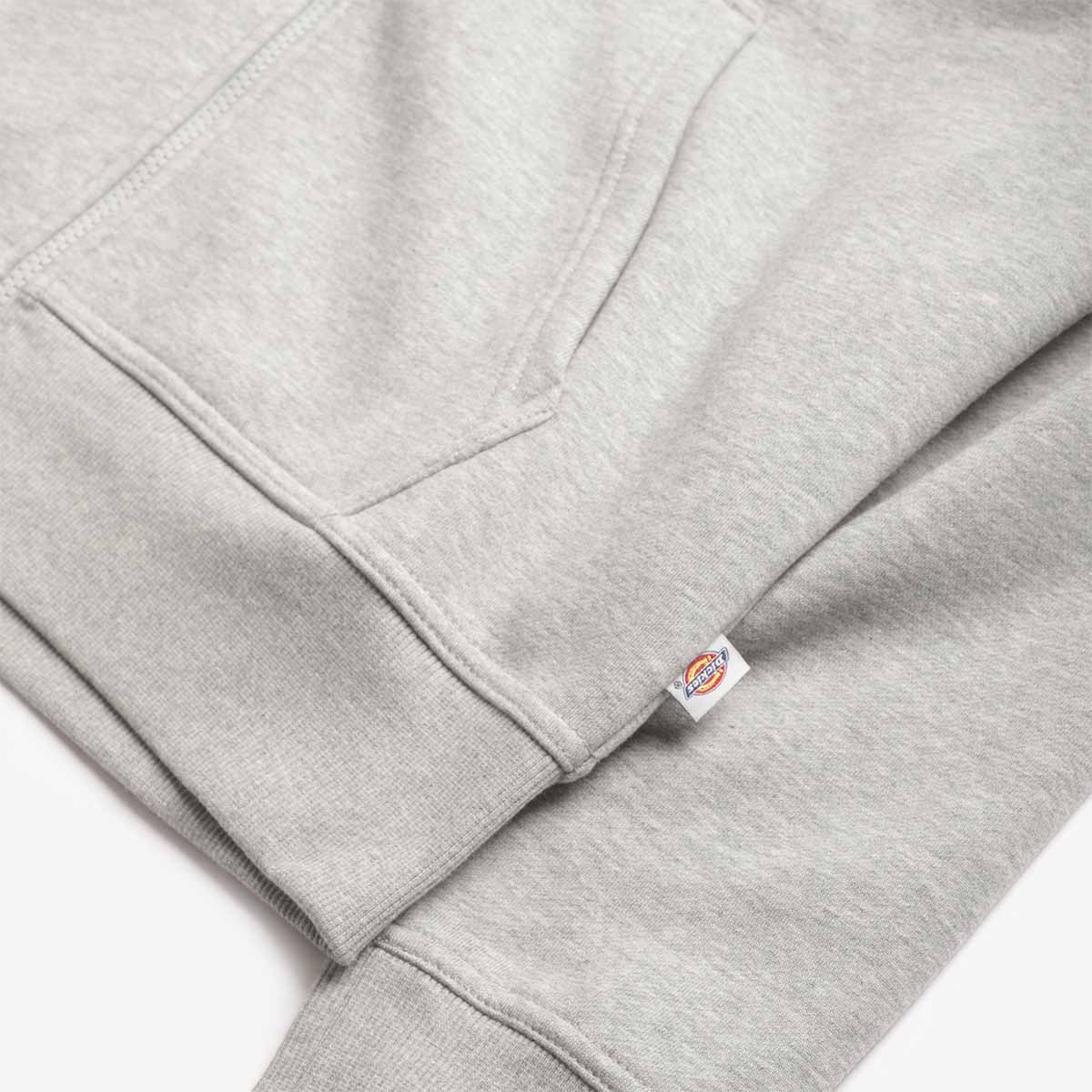 Dickies Bolivar Full Zip Hoodie, Grey Melange, Detail Shot 4
