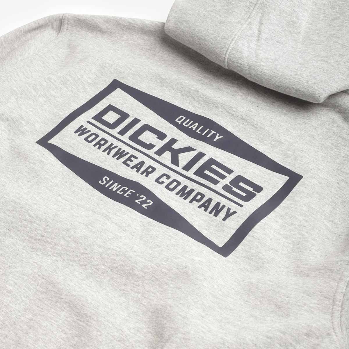 Dickies Bolivar Full Zip Hoodie, Grey Melange, Detail Shot 5