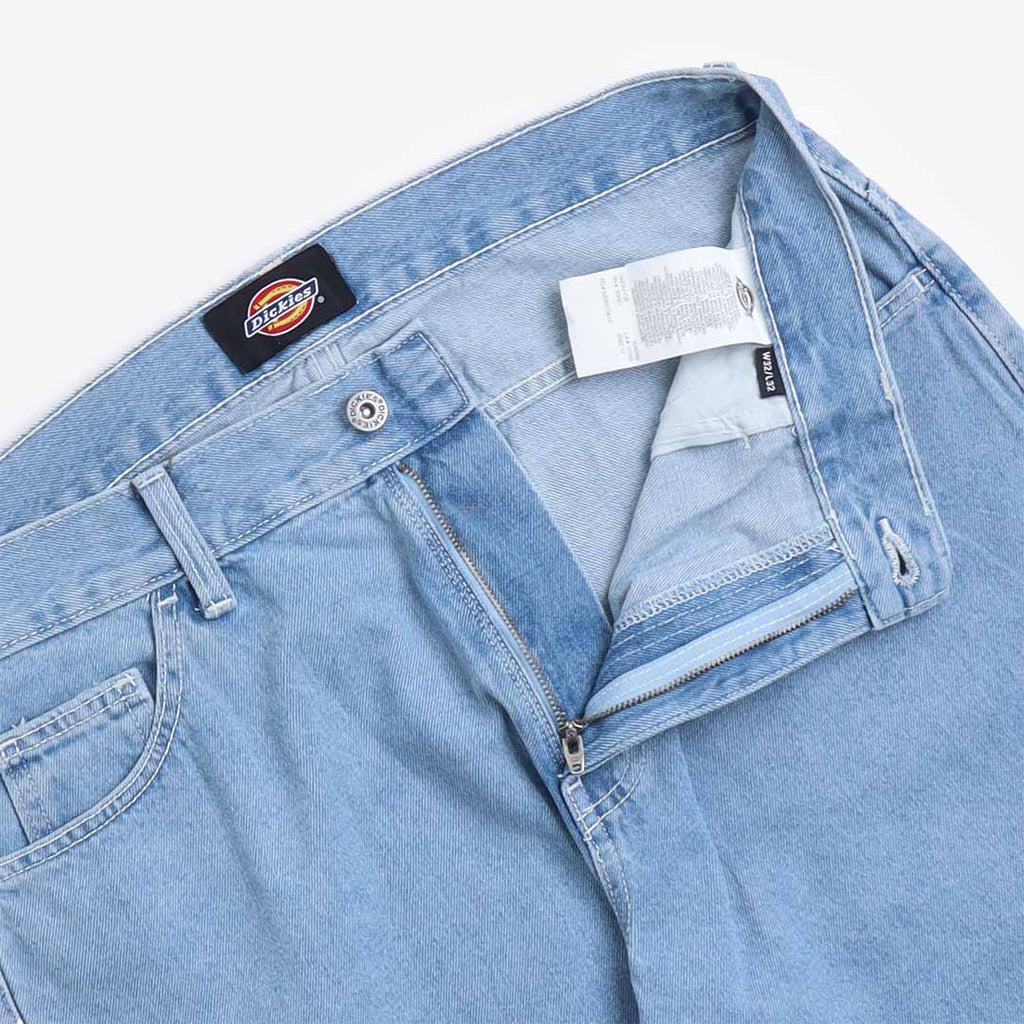 Dickies Double Knee Denim Trousers, Light Wash, Detail Shot 3