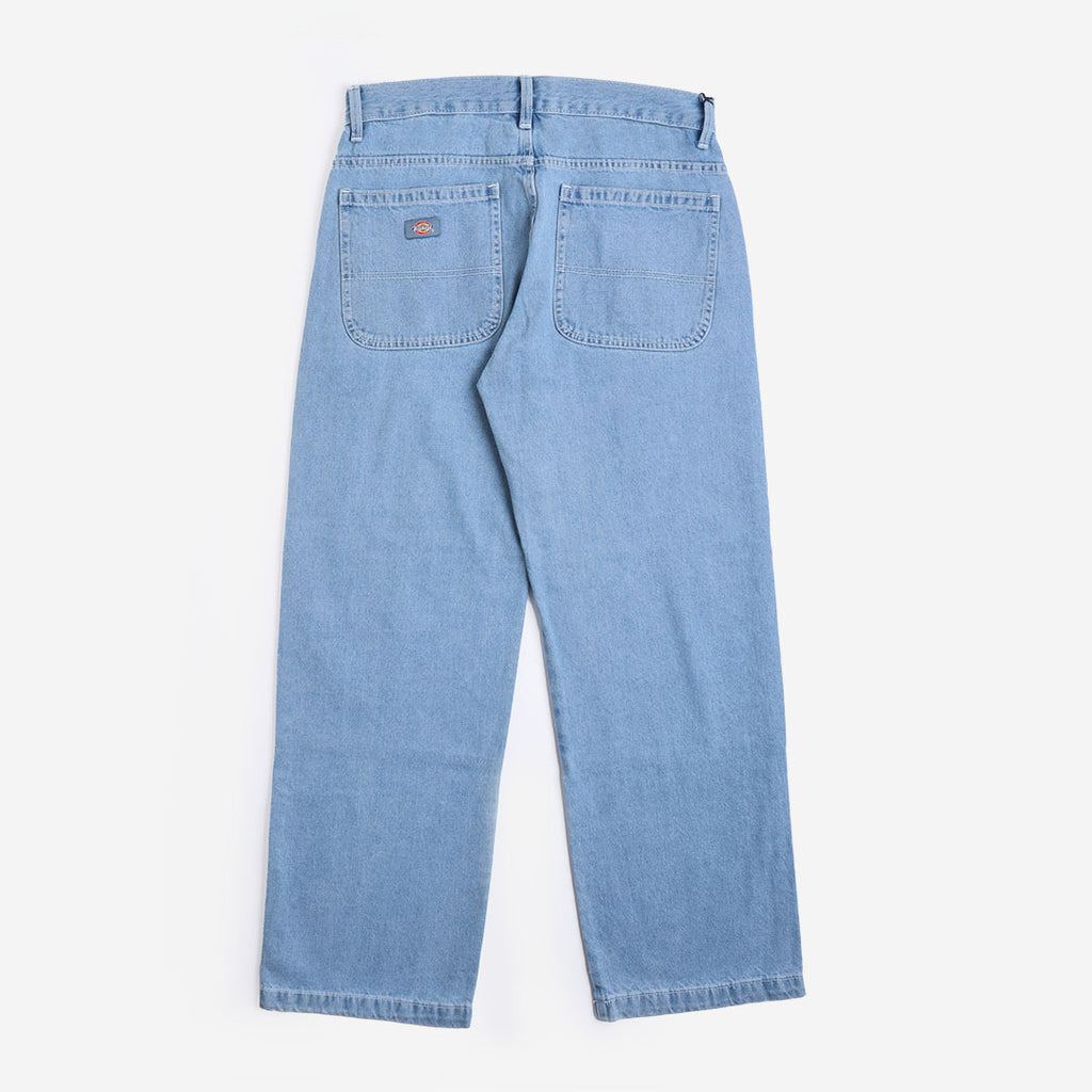 Dickies Double Knee Denim Trousers, Light Wash, Detail Shot 4