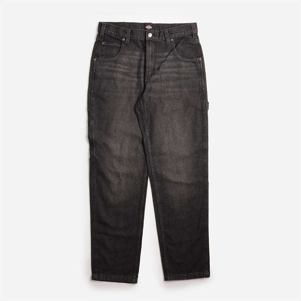 Dickies Garyville Denim Trousers, Black Wash Faded, Detail Shot 1