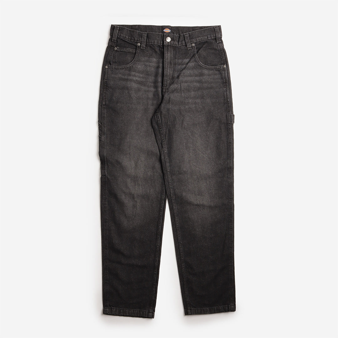 Dickies Garyville Denim Trousers, Black Wash Faded, Detail Shot 1