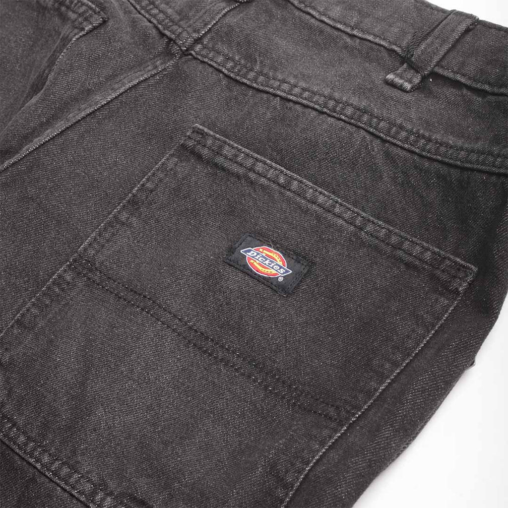 Dickies Garyville Denim Trousers, Black Wash Faded, Detail Shot 5