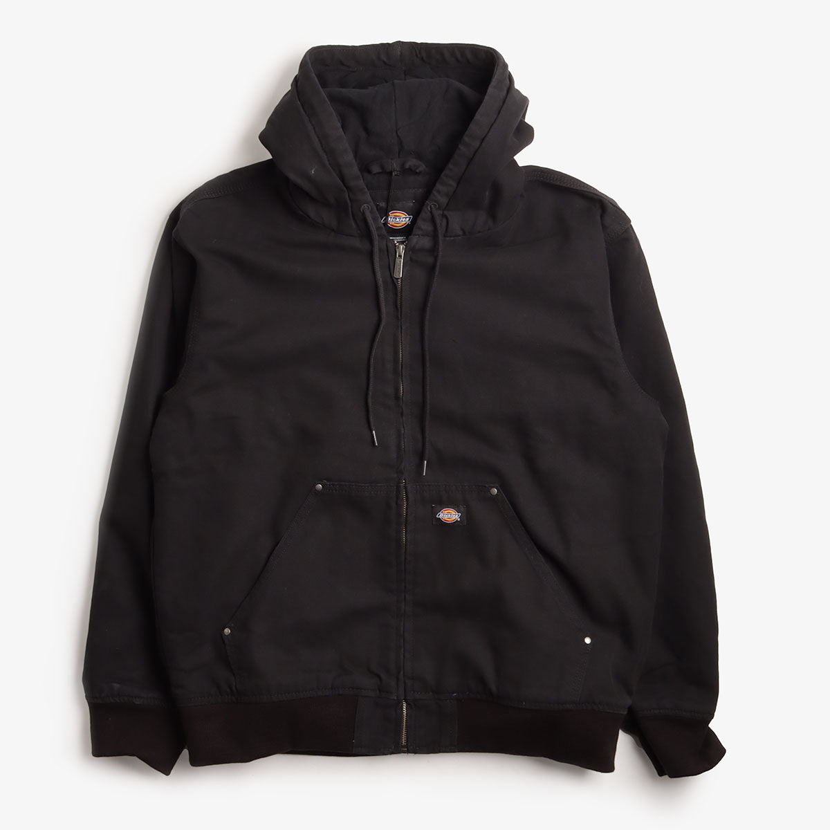 Dickies Hilham Hooded Canvas Jacket, Black, Detail Shot 1