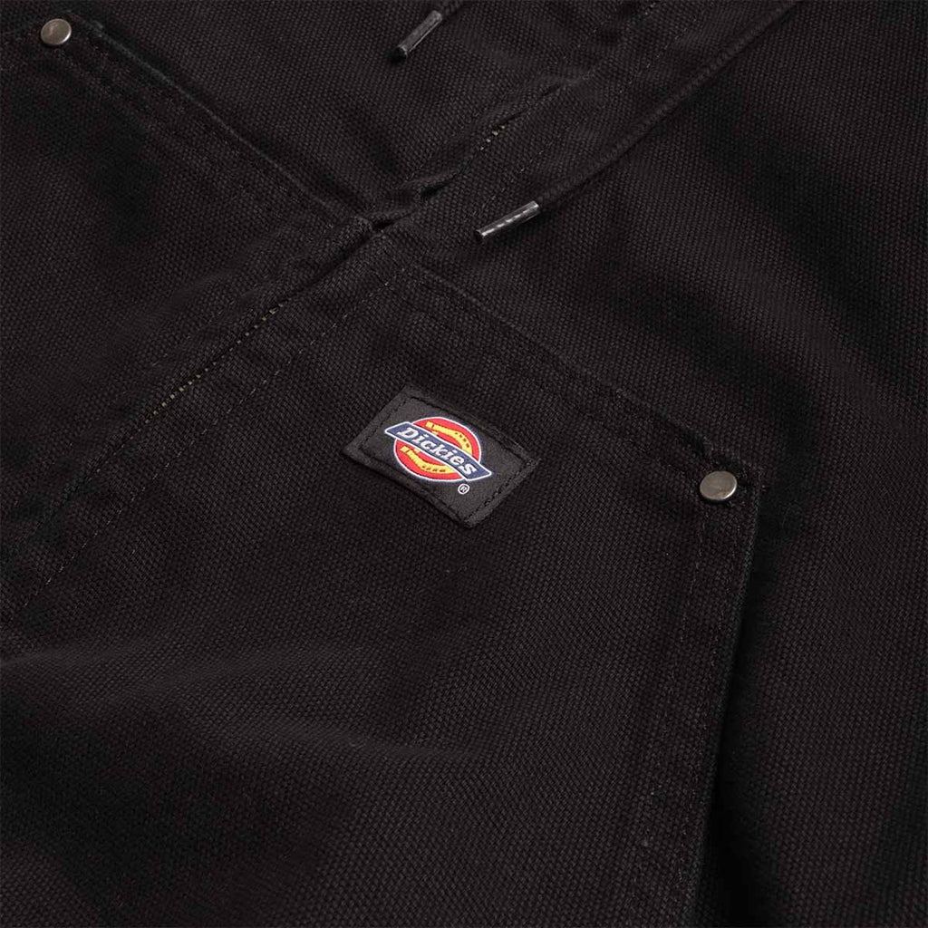 Dickies Hilham Hooded Canvas Jacket, Black, Detail Shot 2