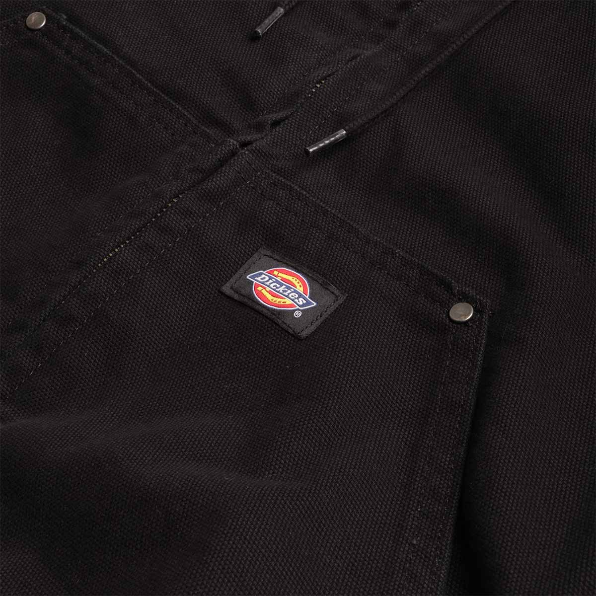 Dickies Hilham Hooded Canvas Jacket, Black, Detail Shot 2