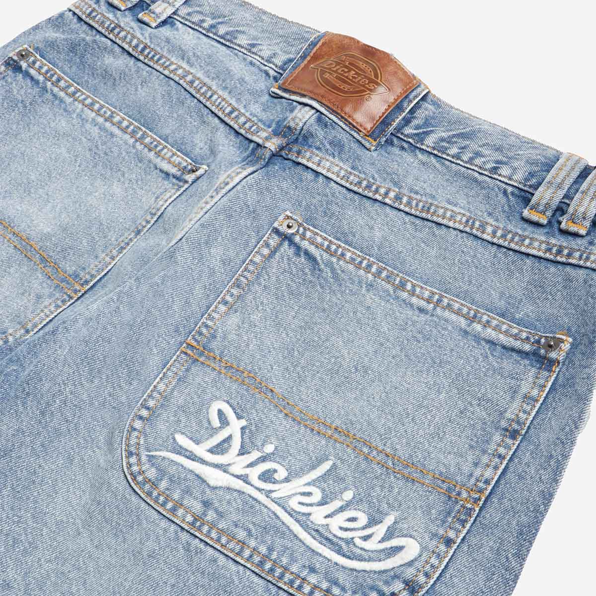 Dickies Loose Wave Denim Jeans, Light Blue, Detail Shot 4