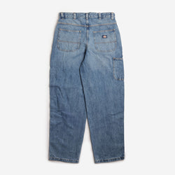 thumbnail Dickies Madison Baggy Fit Denim Trousers, Rinsed Blue with Fade, Detail Shot 2