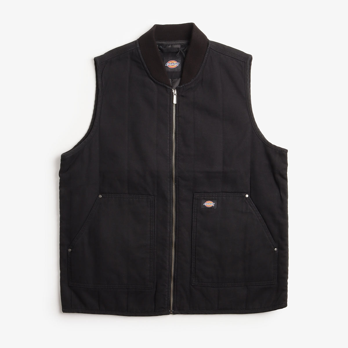 Dickies Quilted Canvas Vest, Black, Detail Shot 1