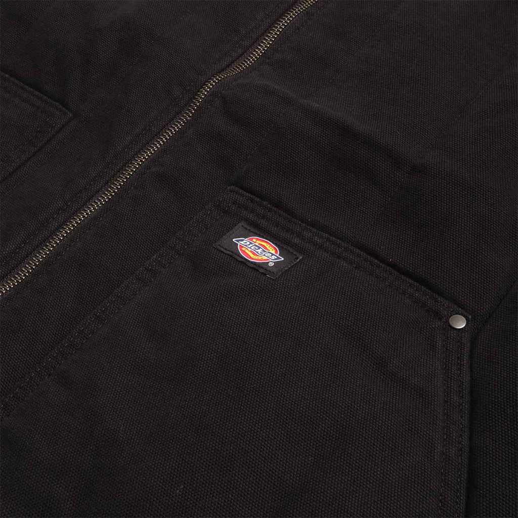 Dickies Quilted Canvas Vest, Black, Detail Shot 2