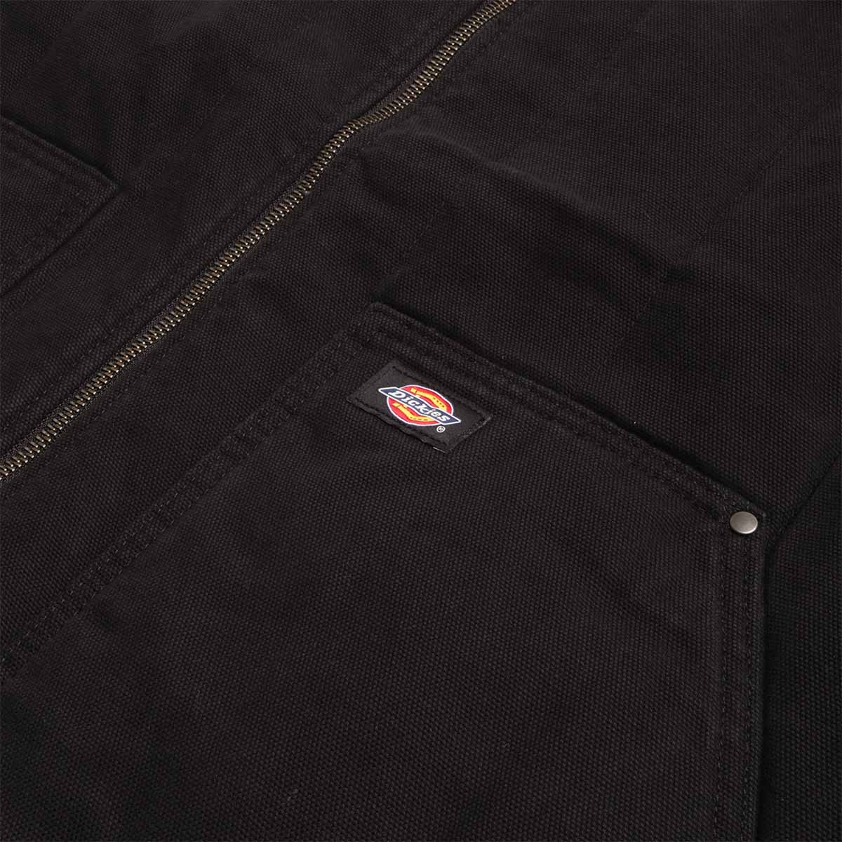 Dickies Quilted Canvas Vest, Black, Detail Shot 2