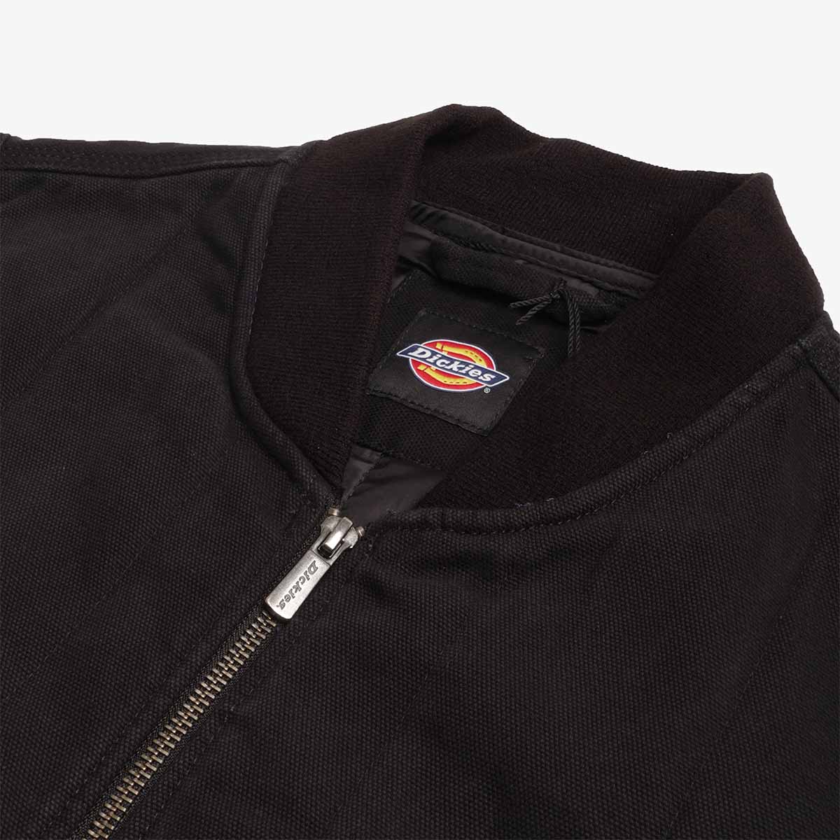 Dickies Quilted Canvas Vest, Black, Detail Shot 3