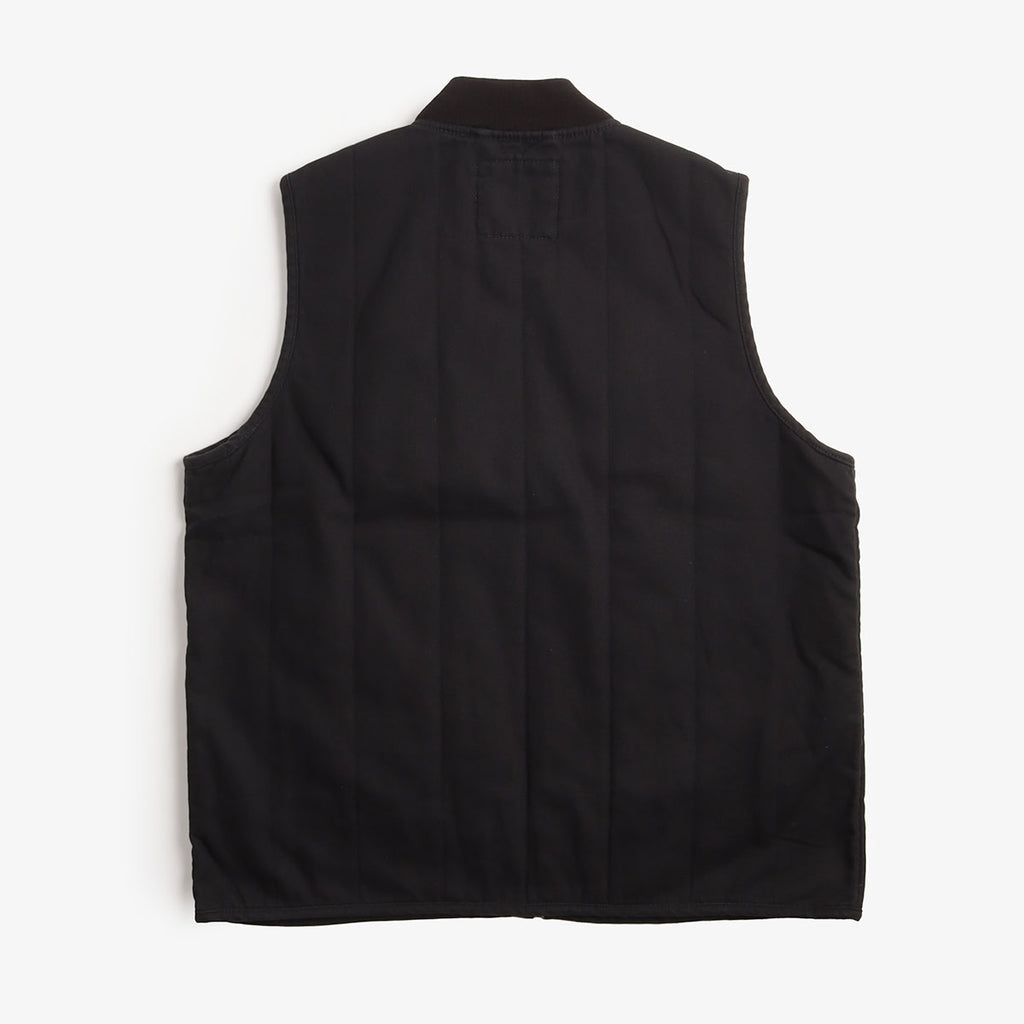 Dickies Quilted Canvas Vest, Black, Detail Shot 4