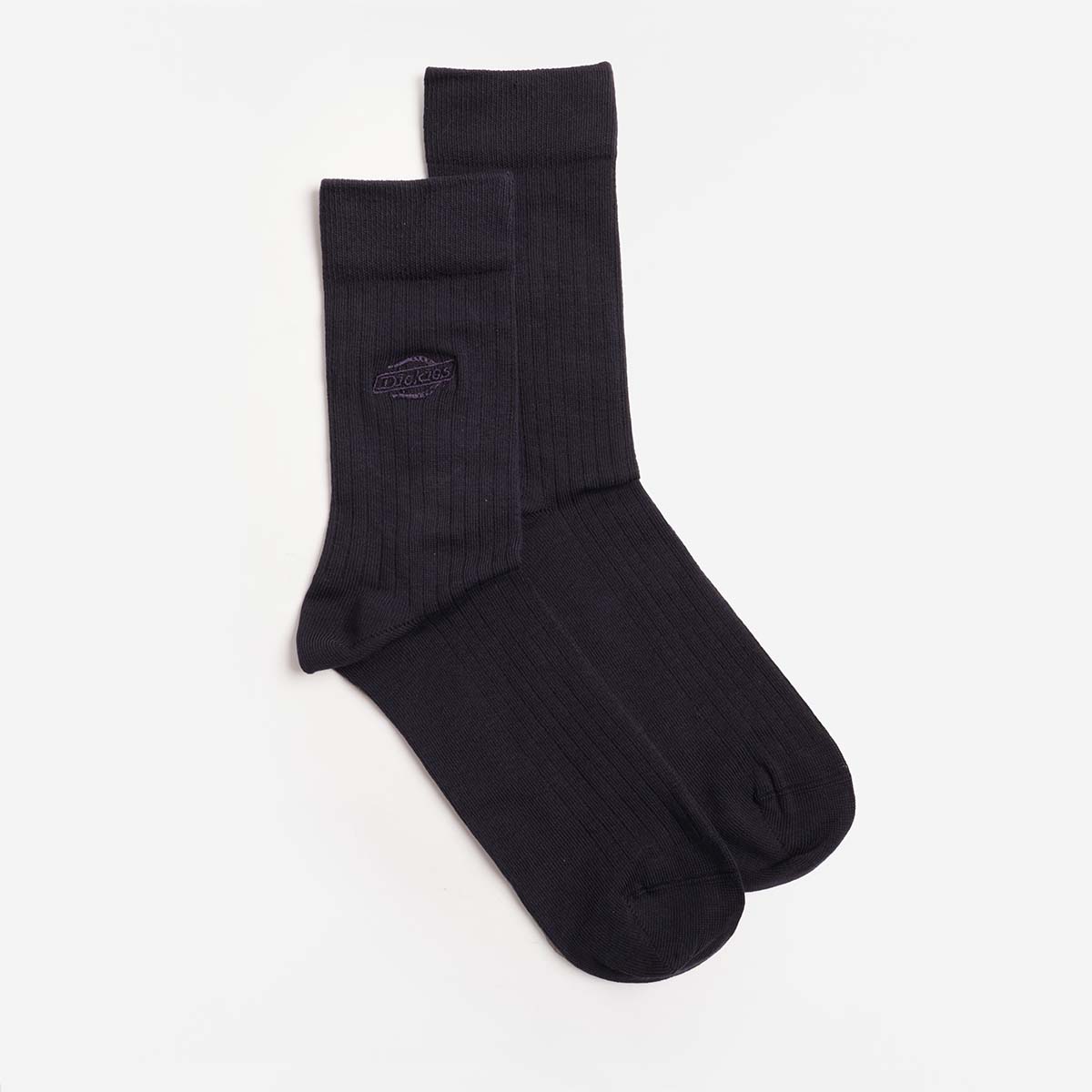 Dickies Rib 2 Pack Socks, Black, Detail Shot 3