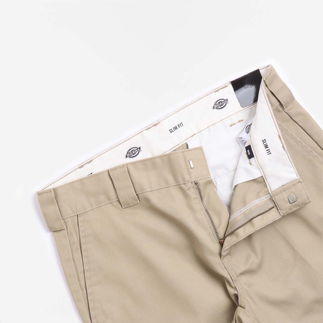 Dickies Slim Fit Recycled Shorts, Khaki, Detail Shot 2