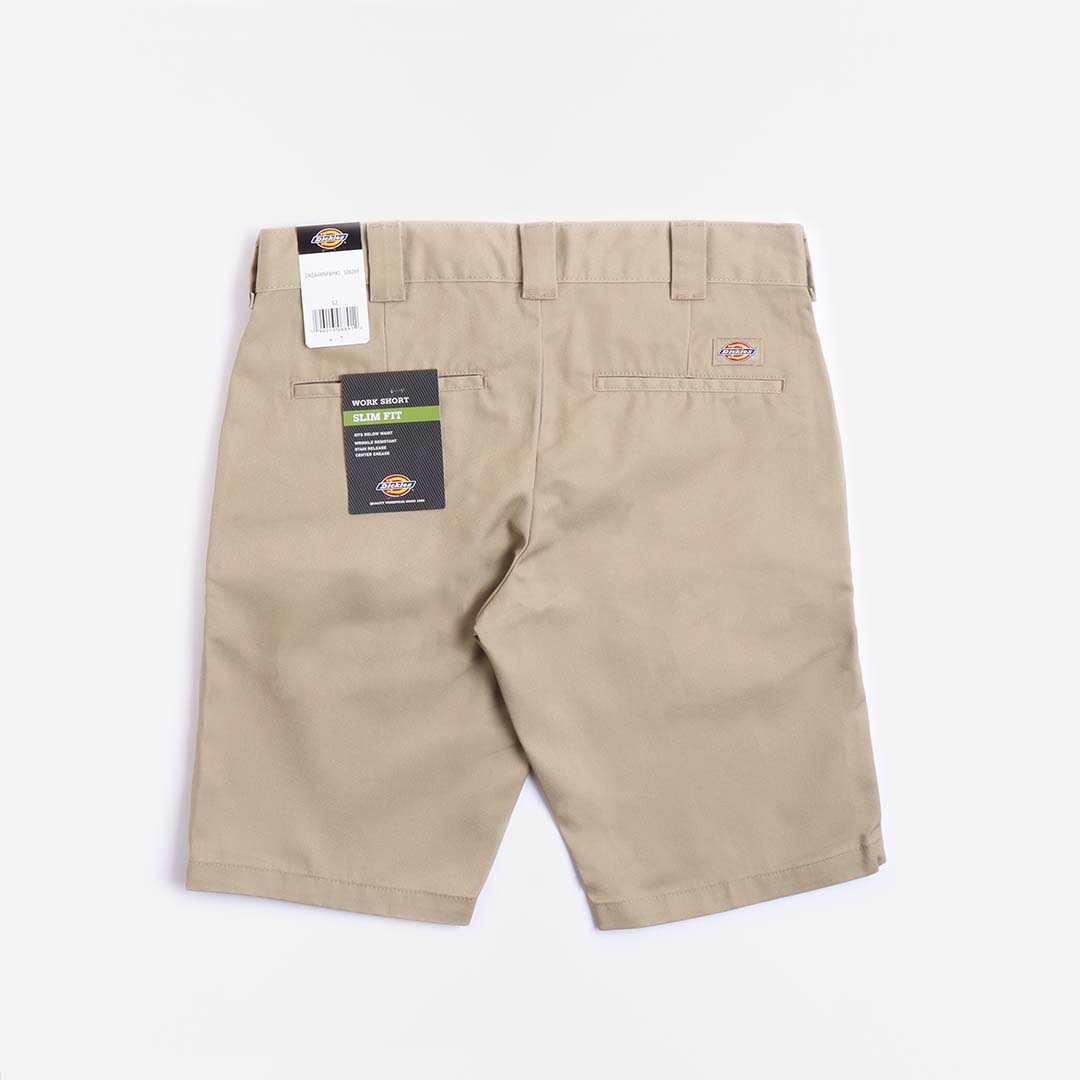 Dickies Slim Fit Recycled Shorts, Khaki, Detail Shot 3
