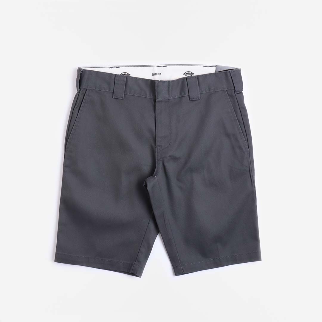 Dickies Slim Fit Recycled Shorts, Charcoal Grey, Detail Shot 1
