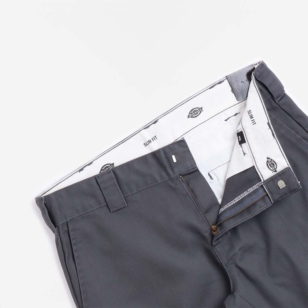 Dickies Slim Fit Recycled Shorts, Charcoal Grey, Detail Shot 2
