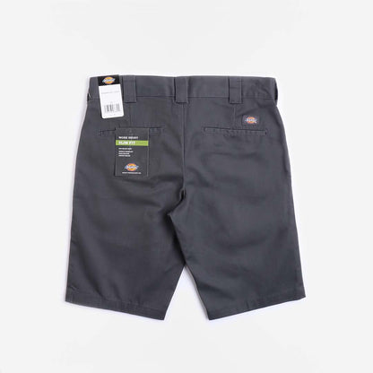 Dickies Slim Fit Recycled Shorts, Charcoal Grey, Detail Shot 3