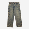 Dickies Stevensville Carpenter Trousers, Yellow Fade Indigo, Detail Shot 1