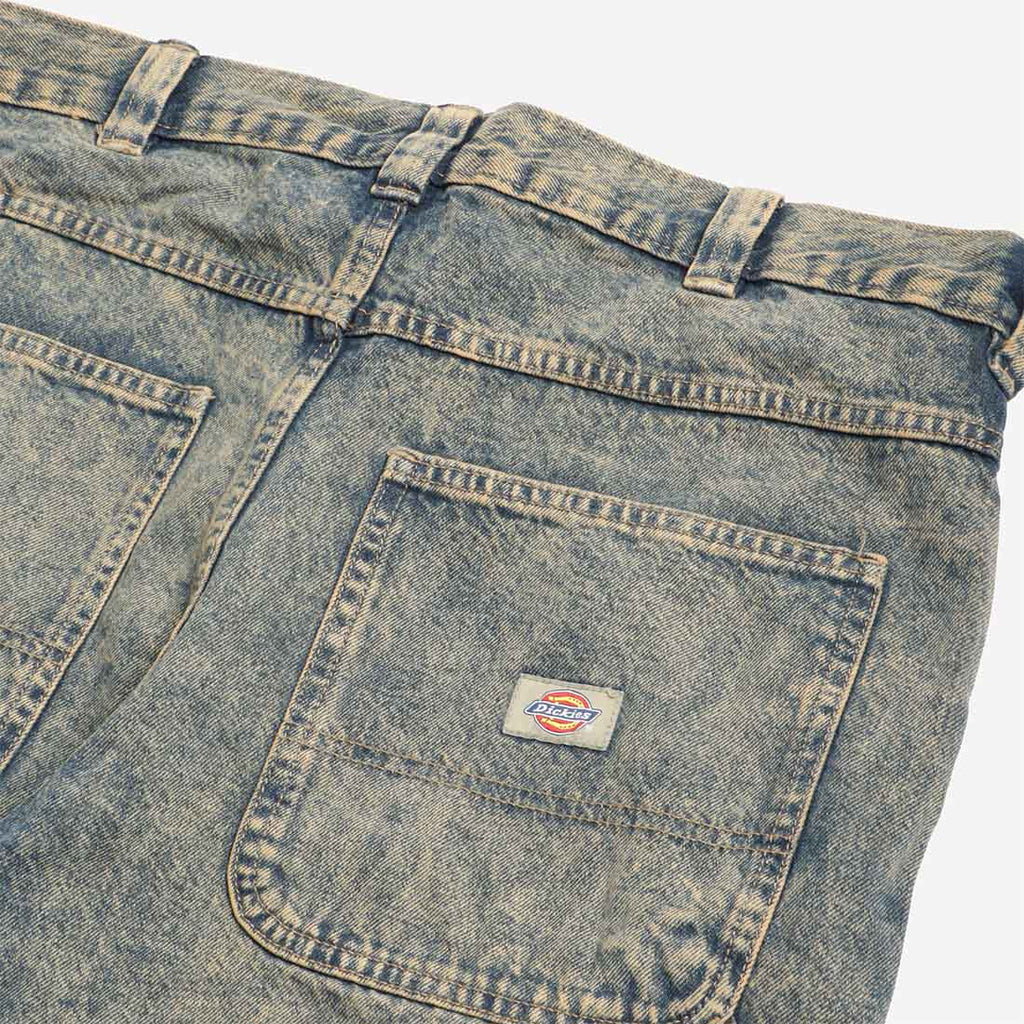 Dickies Stevensville Carpenter Trousers, Yellow Fade Indigo, Detail Shot 3