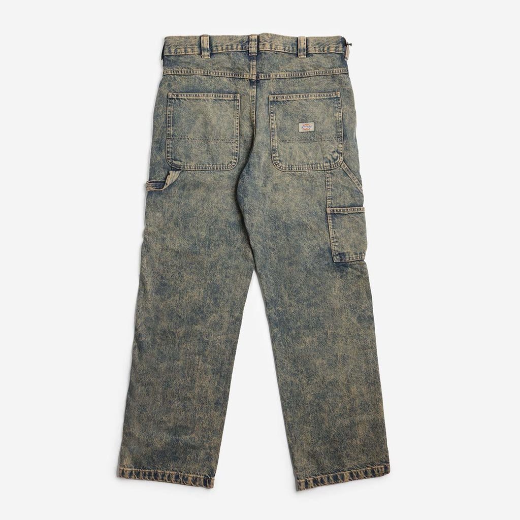 Dickies Stevensville Carpenter Trousers, Yellow Fade Indigo, Detail Shot 4