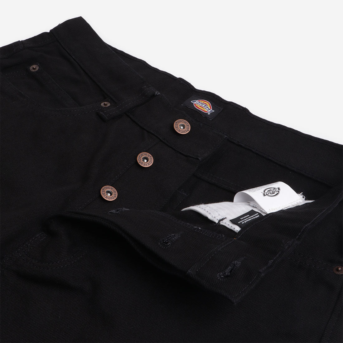 Dickies Thomasville Denim Trousers, Rinsed Black, Detail Shot 3