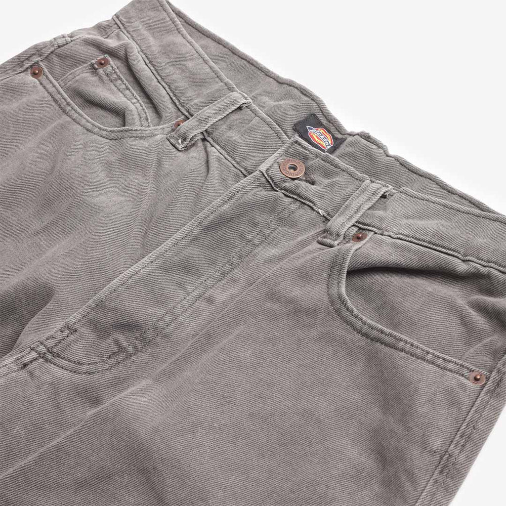 Dickies Thomasville Denim Trousers, Grey Wash Tinted, Detail Shot 3