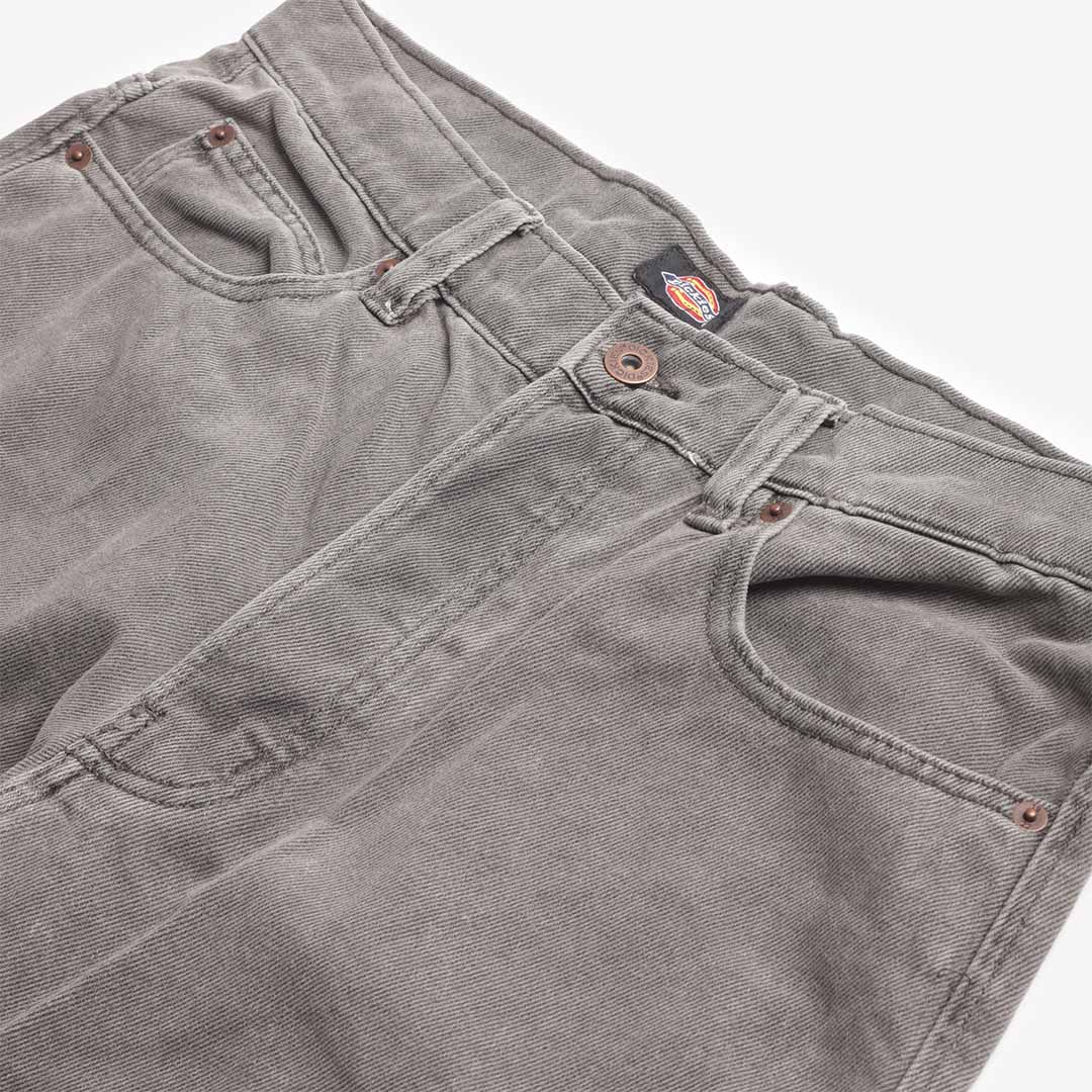 main Dickies Thomasville Denim Trousers, Grey Wash Tinted, Detail Shot 3