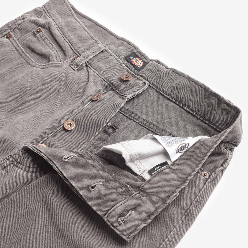 Dickies Thomasville Denim Trousers, Grey Wash Tinted, Detail Shot 4