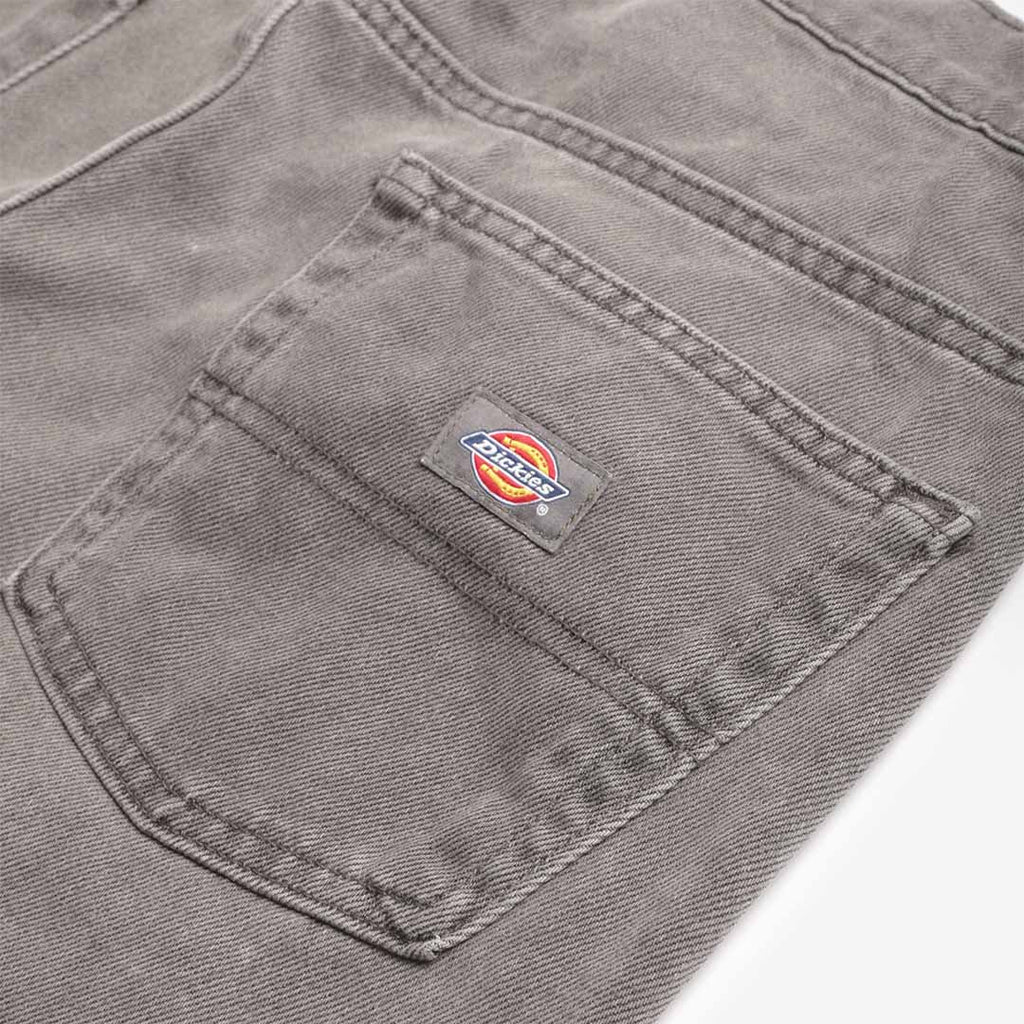 Dickies Thomasville Denim Trousers, Grey Wash Tinted, Detail Shot 5