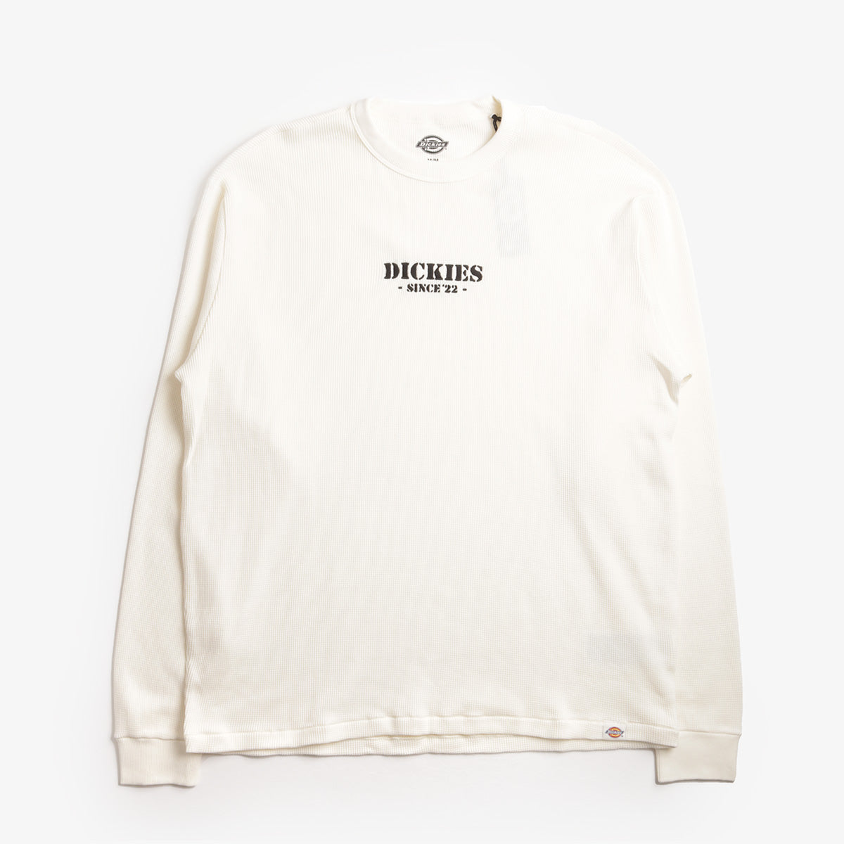 Dickies Waffle Long Sleeve T-Shirt, Egret, Detail Shot 1