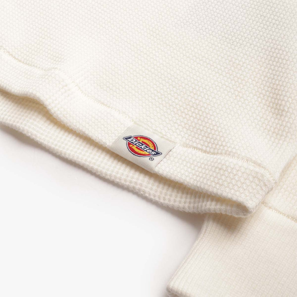 Dickies Waffle Long Sleeve T-Shirt, Egret, Detail Shot 3
