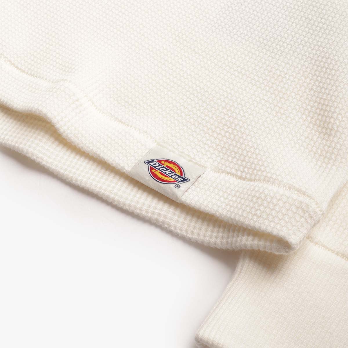 Dickies Waffle Long Sleeve T-Shirt, Egret, Detail Shot 3