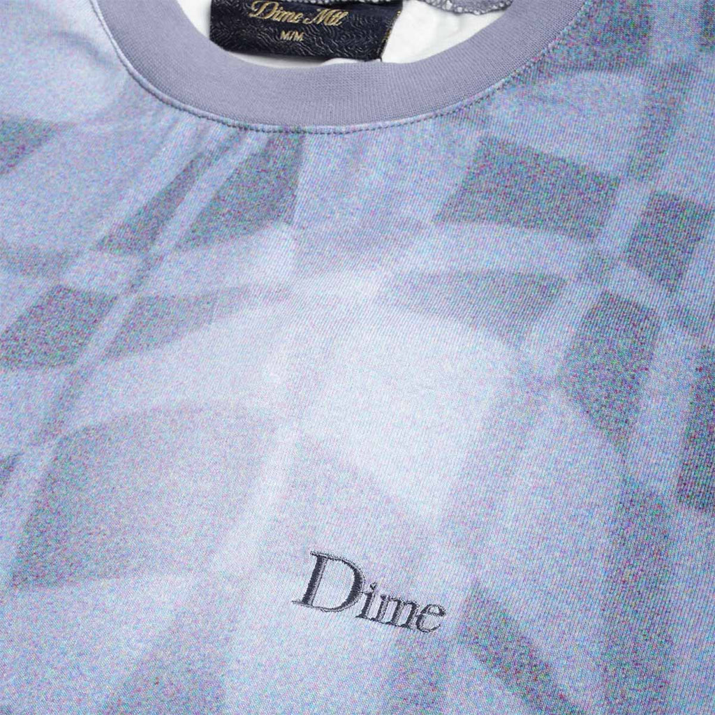 Dime Abstract Long Sleeve T-Shirt, Static Blue, Detail Shot 2