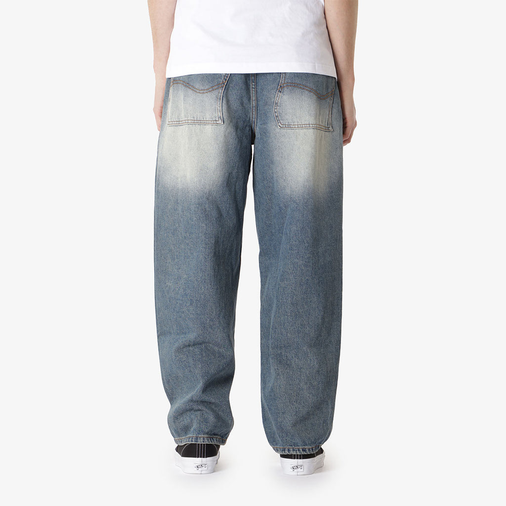 Dime Classic Baggy Denim Pant, Sandblasted Indigo, Detail Shot 4