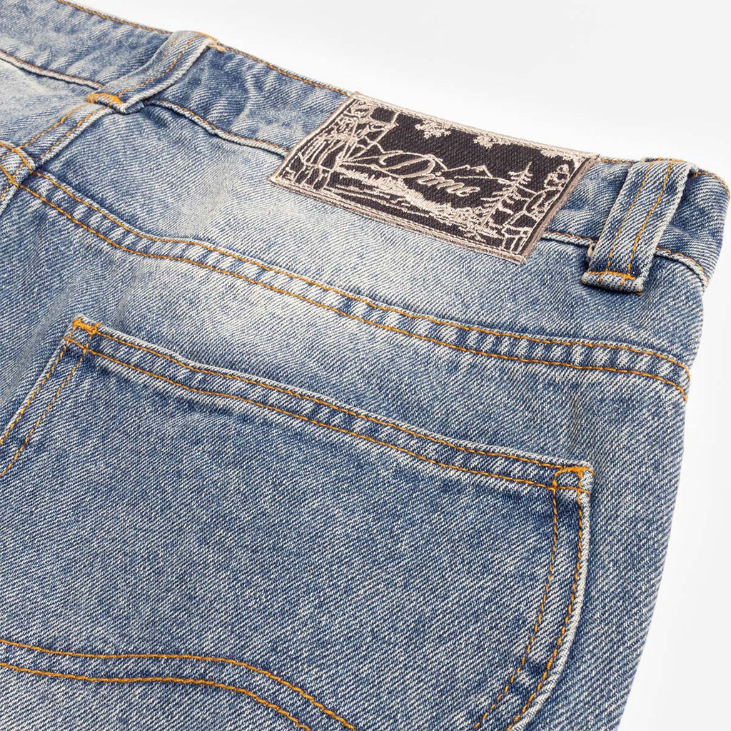 Dime Classic Denim Shorts, Sandblasted Indigo, Detail Shot 5