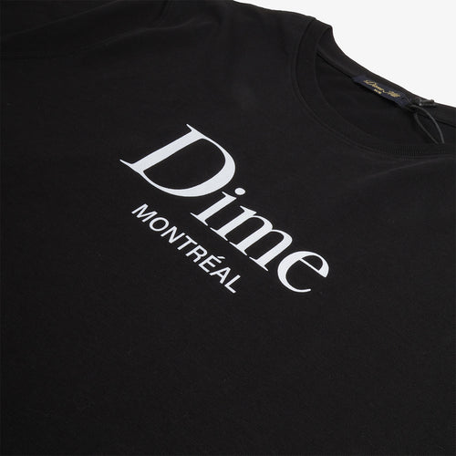 Dime Montreal chest print on black cotton tee