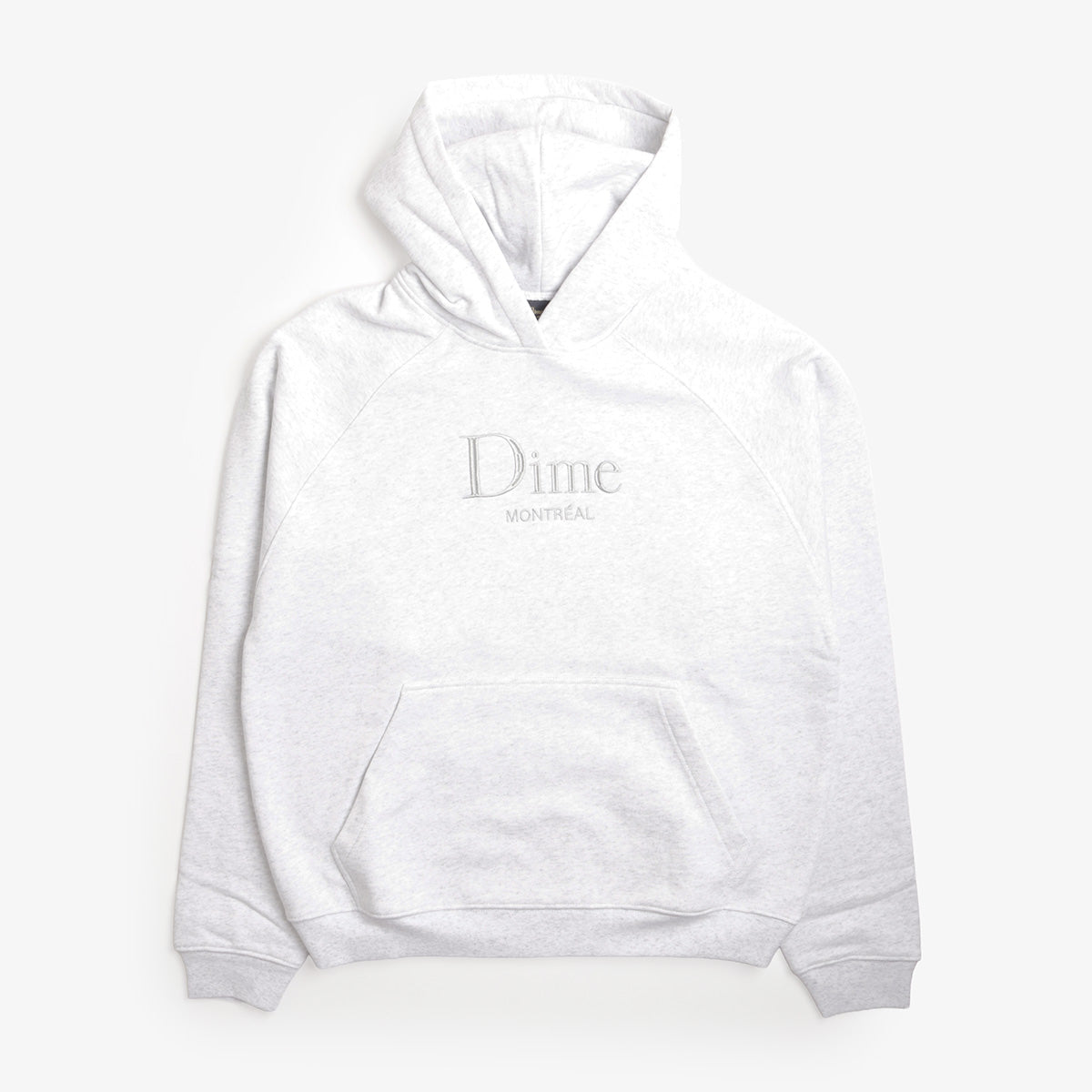 Dime Classic Dime Mtl Hoodie in Ash Grey, front view
