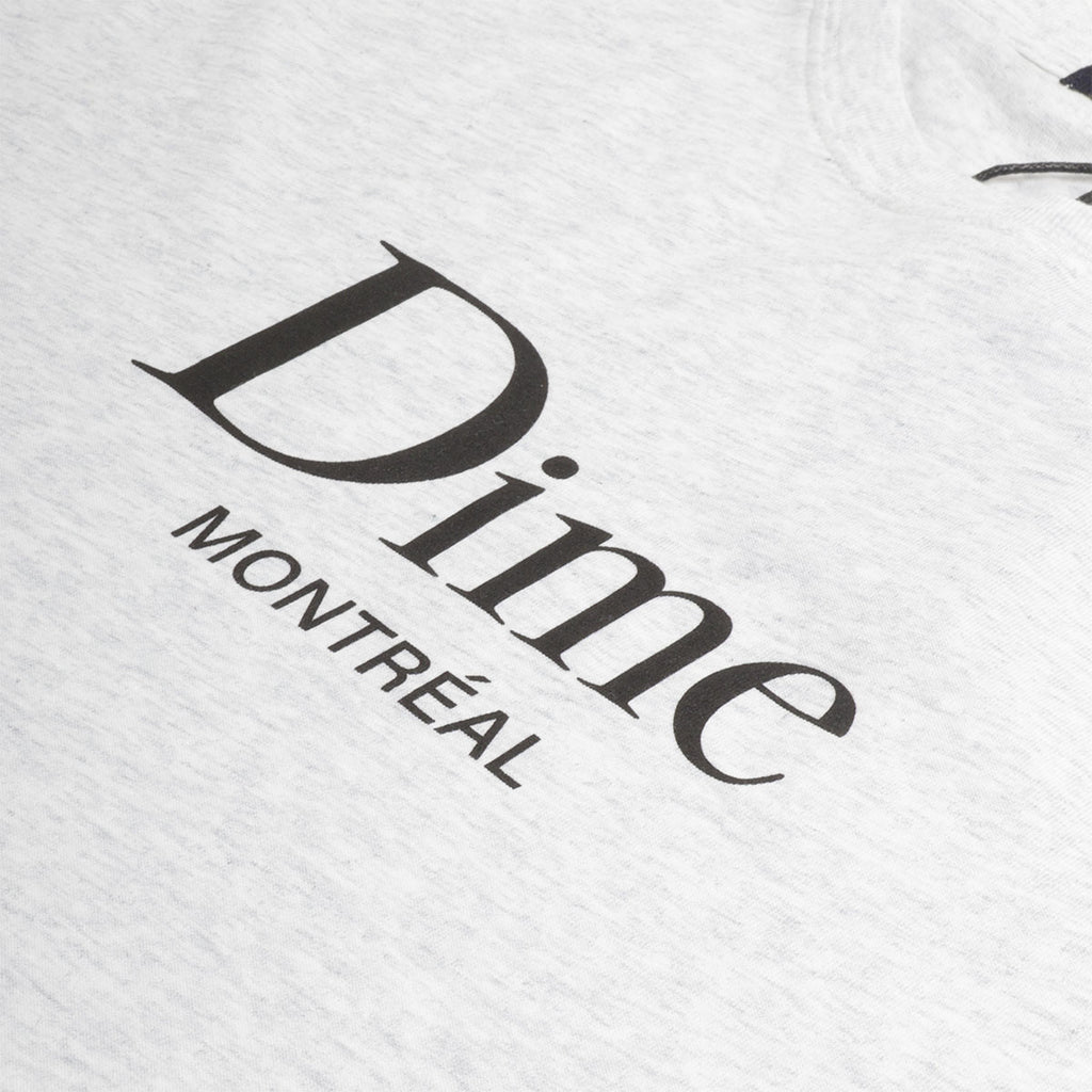 Dime Montreal chest print on ash grey cotton tee