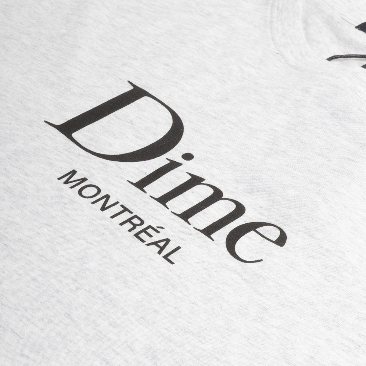 Dime Montreal chest print on ash grey cotton tee